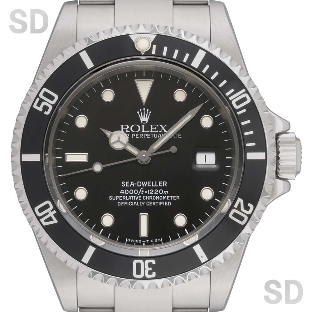 ROLEX Sea-Dweller ディープシー 戻れ ブラック ステンレススチール